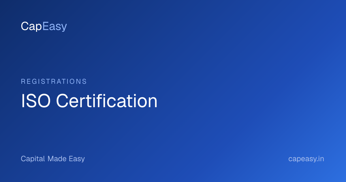 ISO Certification | CapEasy